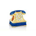 Lauren G. Adams Gabriella Gold & Navy Blue Vintage Telephone Charm Bead W/ Crystals